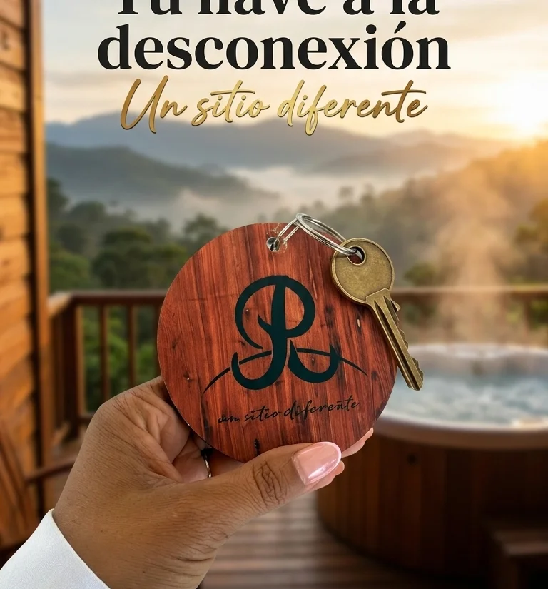 Llavero Rústico Señorial en Madera Maciza Pirograbada