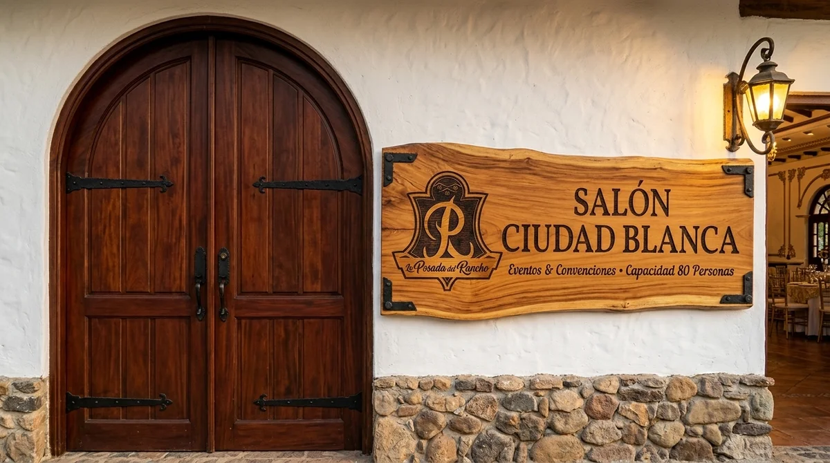 Placa Monumental de Salón de Eventos Ciudad Blanca